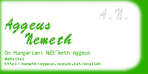 aggeus nemeth business card